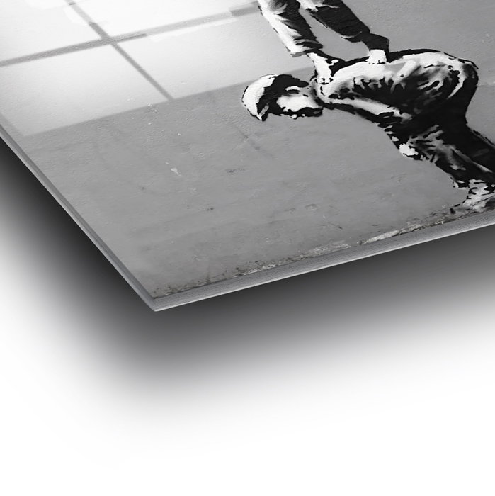 Wallity Cuadro Decorativo de Vidrio Templado Banksy 45 x 65 cm Wallity Cuadro Decorativo de Vidrio Templado Banksy 45 x 65 cm